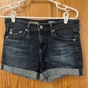 AG Adriano Goldschmied Dark Blue Jean Shorts